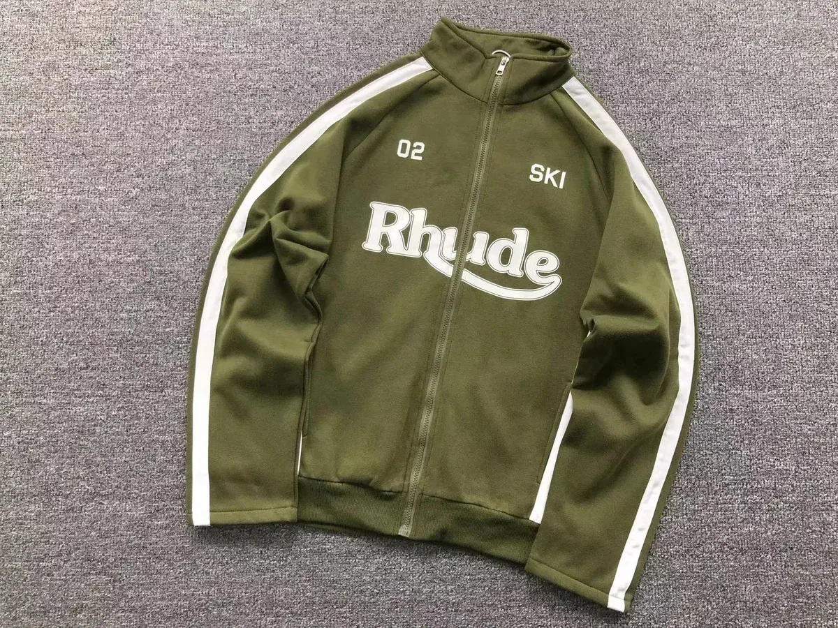 Rhude Olive Green Ski Track Jacket