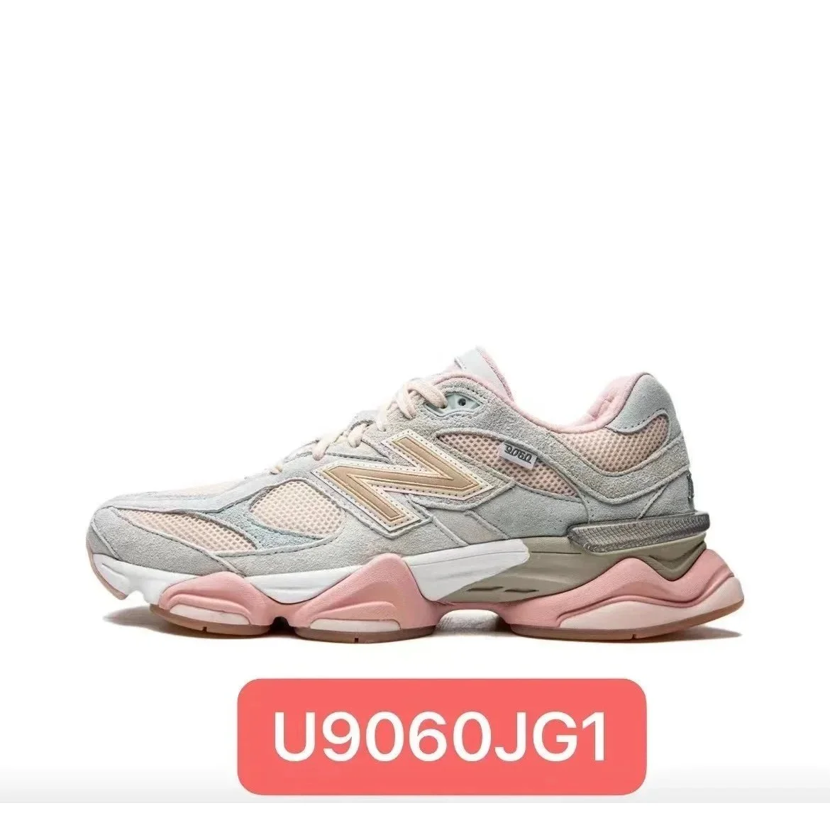 New Balance 9060 U9060JG1 Pastel Grey & Pink Sneakers