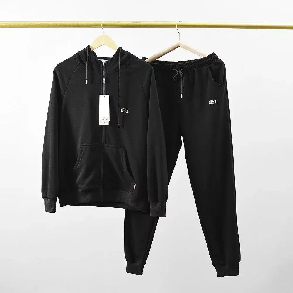 Lacoste Black Crocodile Logo Tracksuit