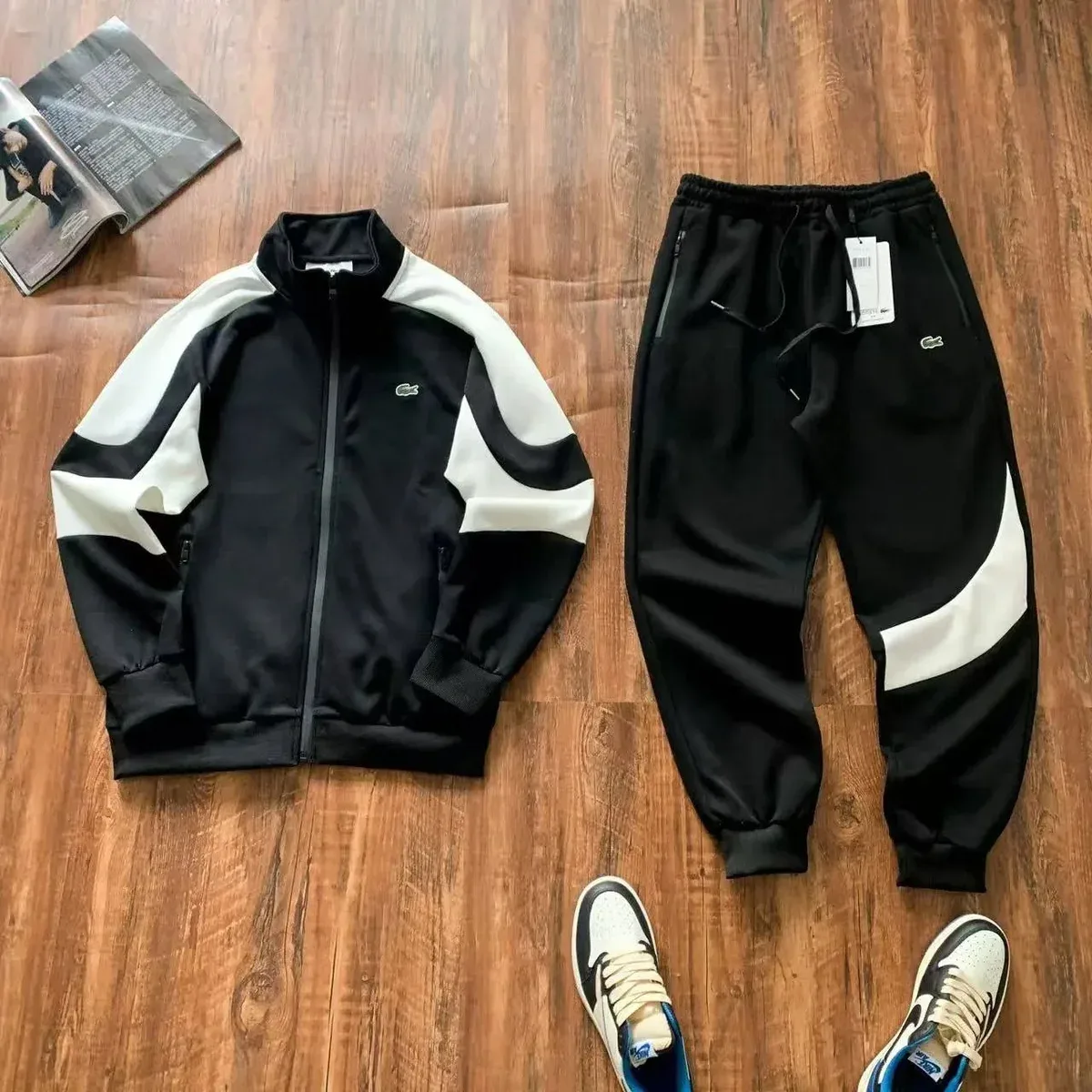 Lacoste Black & White Tracksuit Set