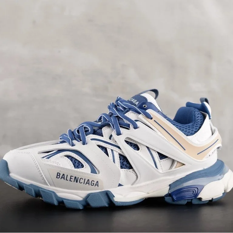 Balenciaga Track Triple S White Blue Sneakers