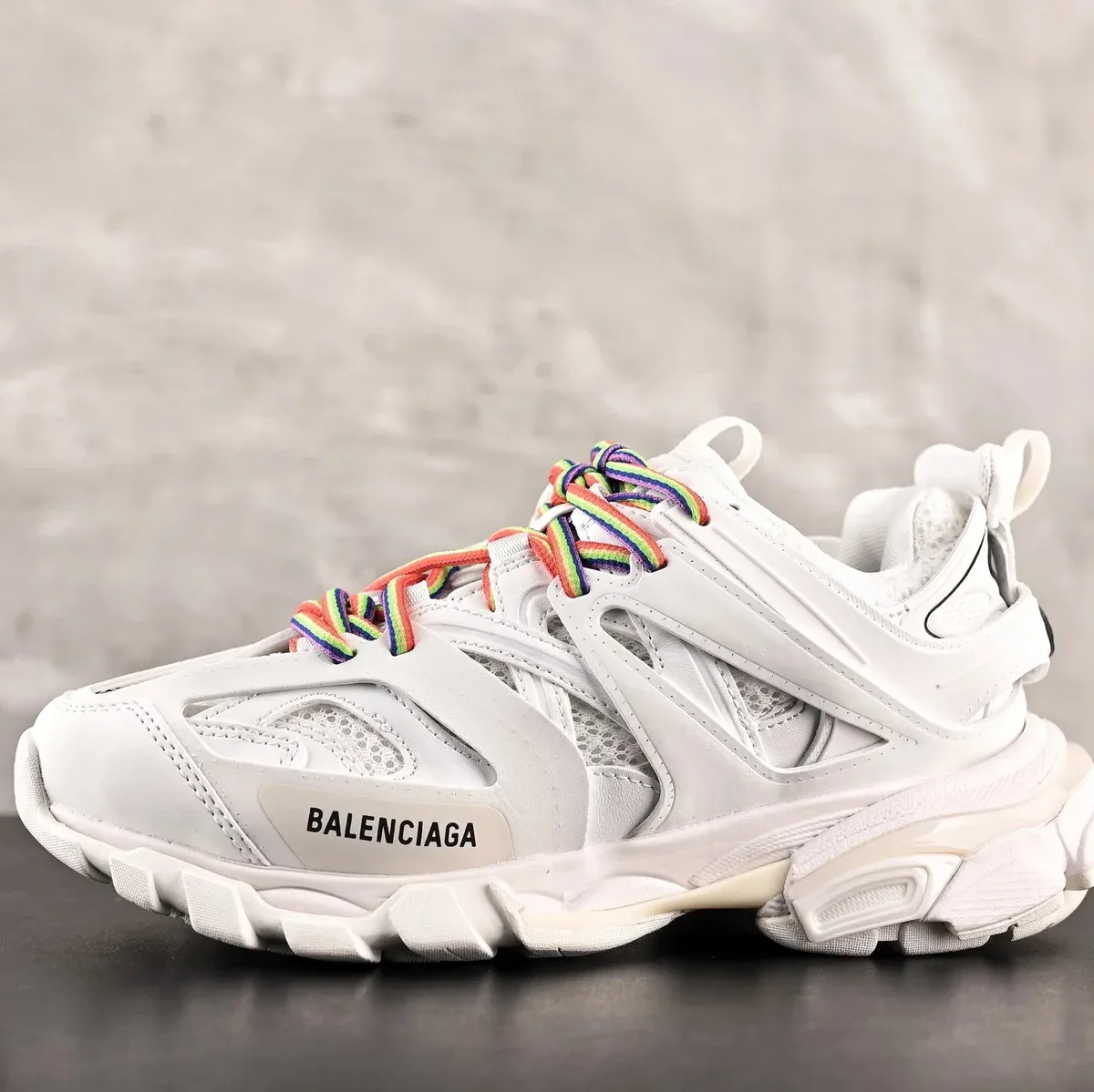 Balenciaga Track Triple S White Rainbow Sneakers
