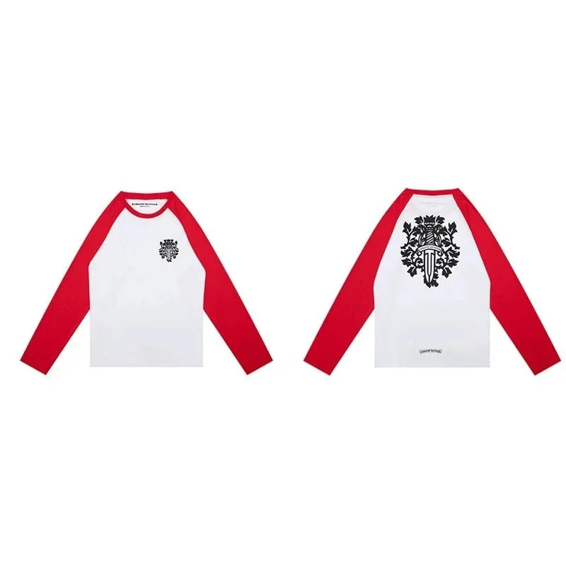 Chrome Hearts CH Cross Long Sleeve T-Shirt White/Red