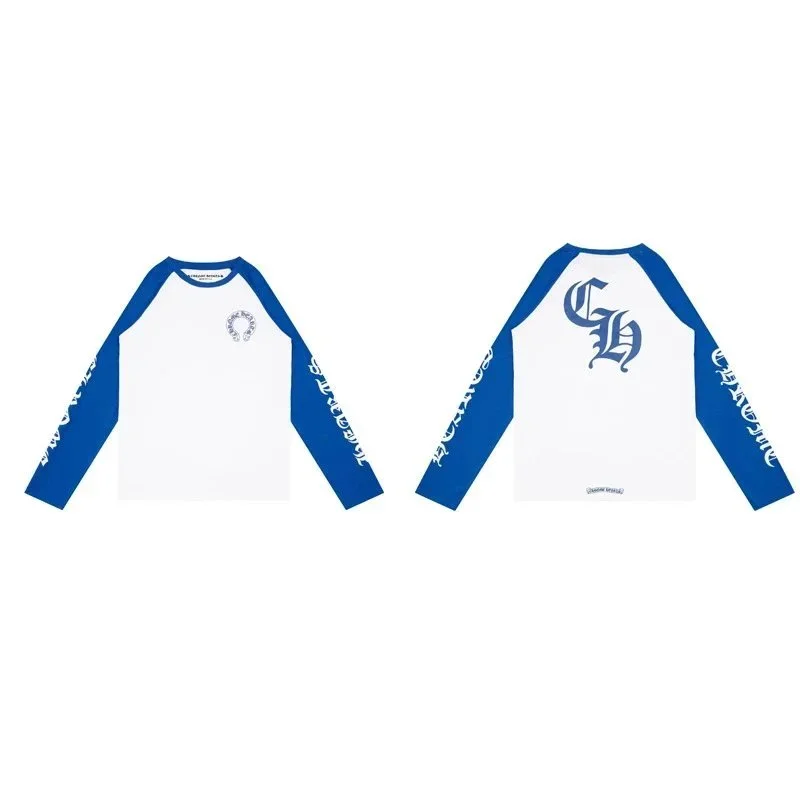 Chrome Hearts CH Logo Long Sleeve T-Shirt White/Blue