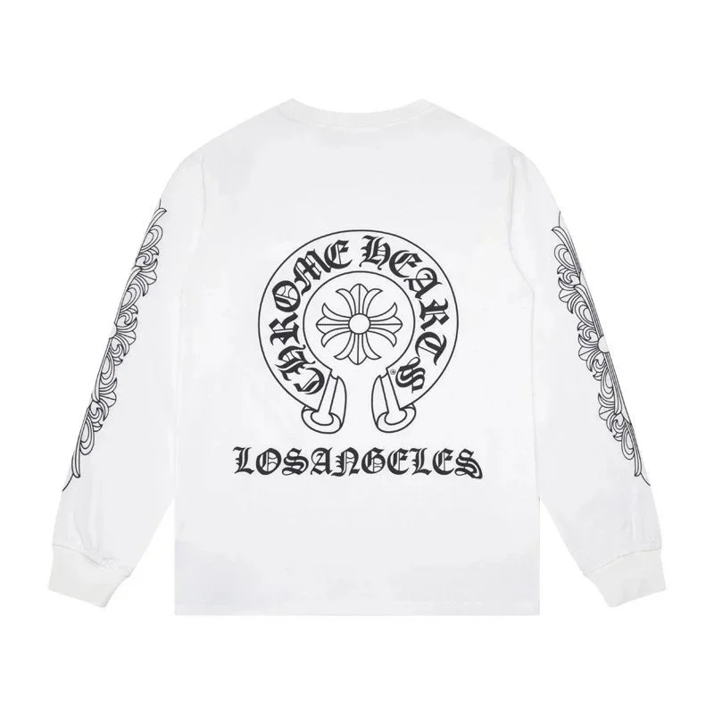 Chrome Hearts White CH Cross Long Sleeve T-Shirt