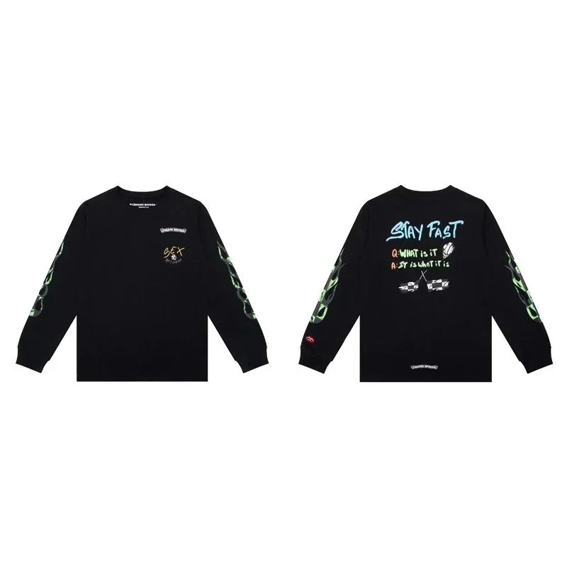 Chrome Hearts Stay Fast Black Long-Sleeve T-Shirt