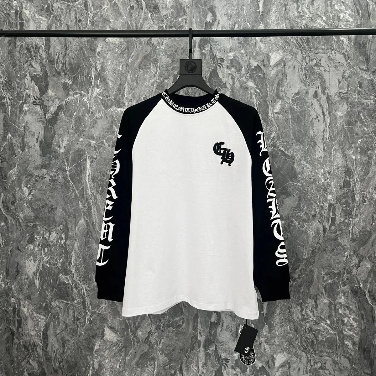 Chrome Hearts CH Cross Long Sleeve T-Shirt White/Black