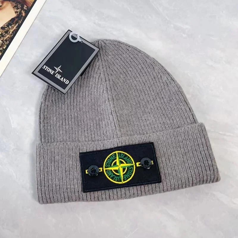 Stone Island 68-15 Grey Beanie Hat