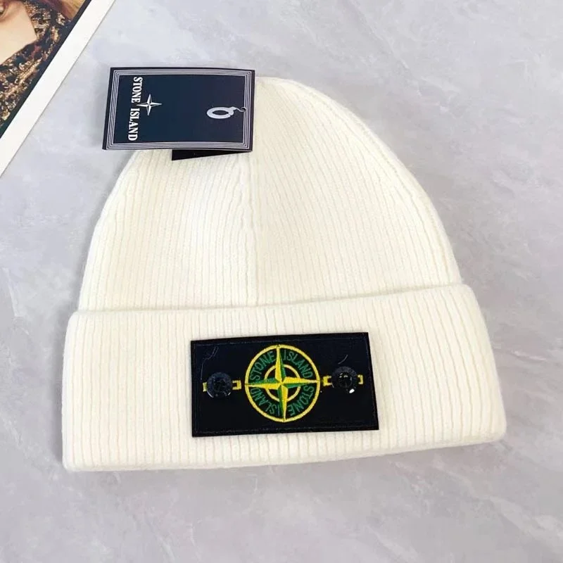 Stone Island 68-15 Beanie White Headwear