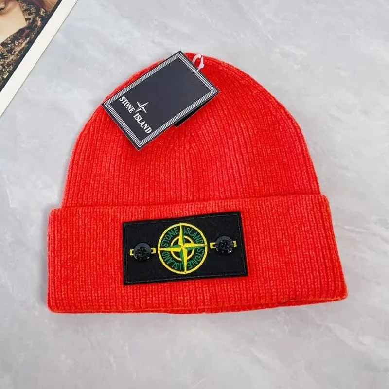 Stone Island 68-15 Red Beanie Hat