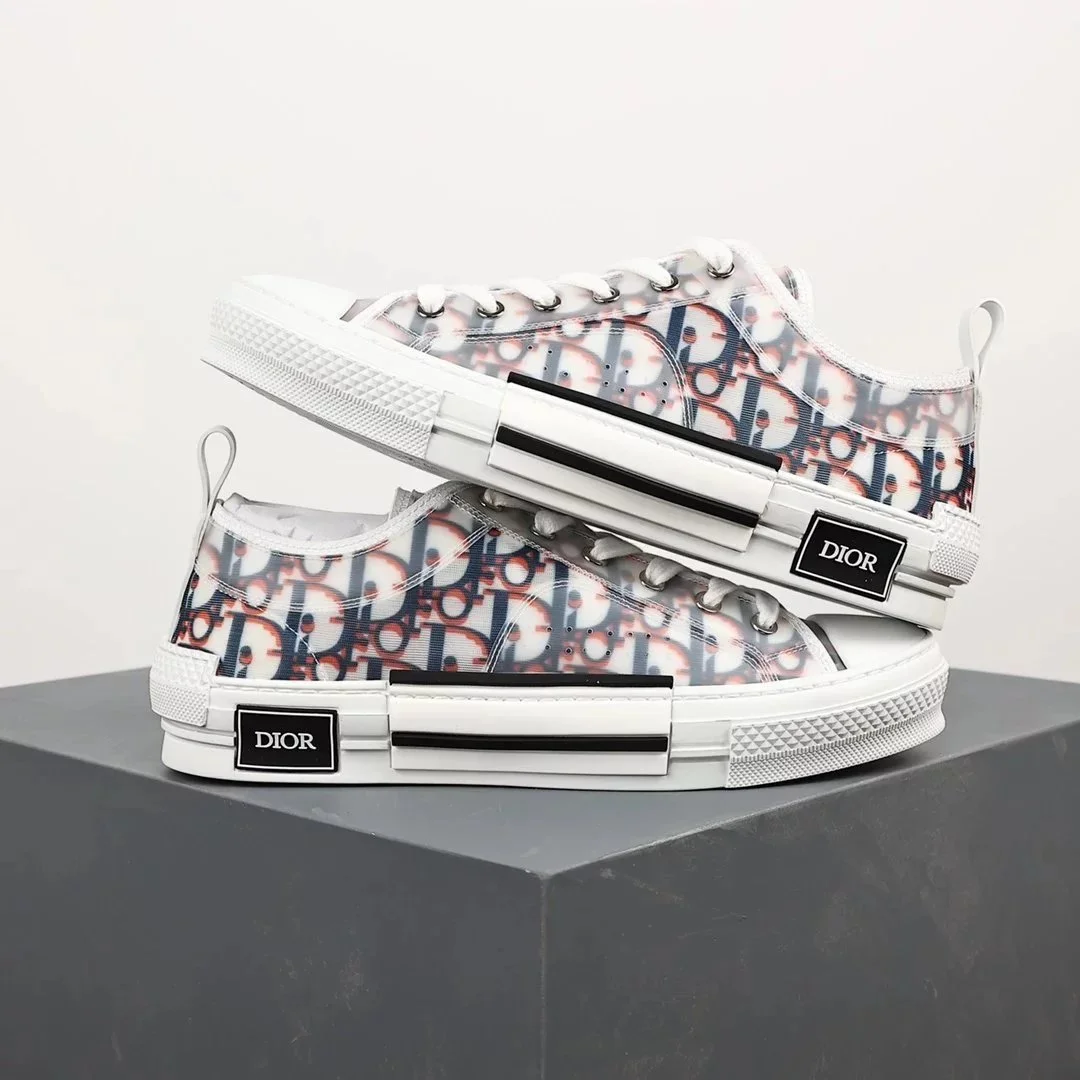 Dior Dior Book Tote White & Blue Sneakers