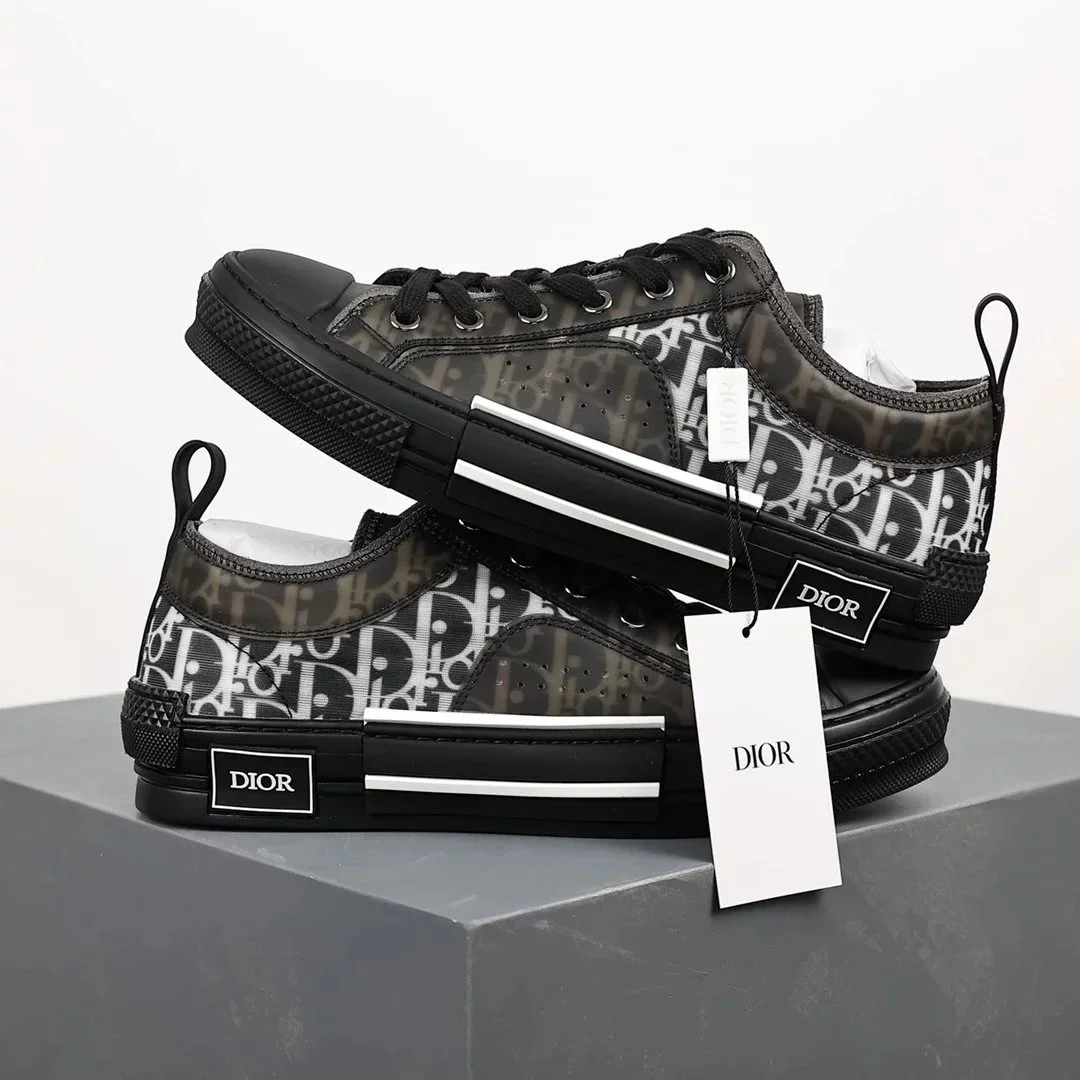 Dior B23 Monogram Canvas Sneakers Black