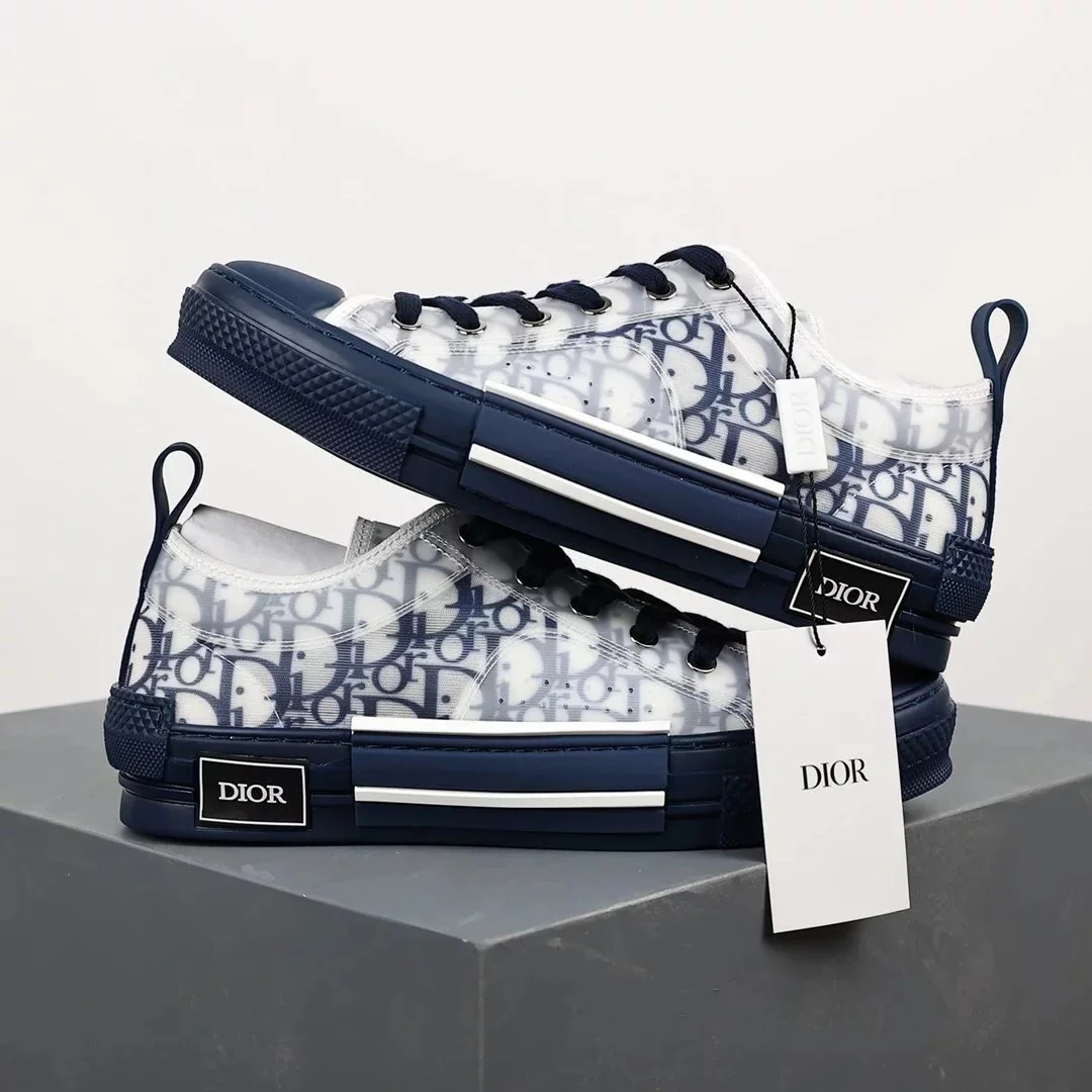 Dior Dior Book Tote White/Blue Sneakers