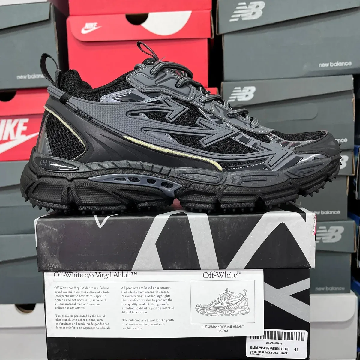 Off-White OW100 Virgil Abloh™ Black Sneakers