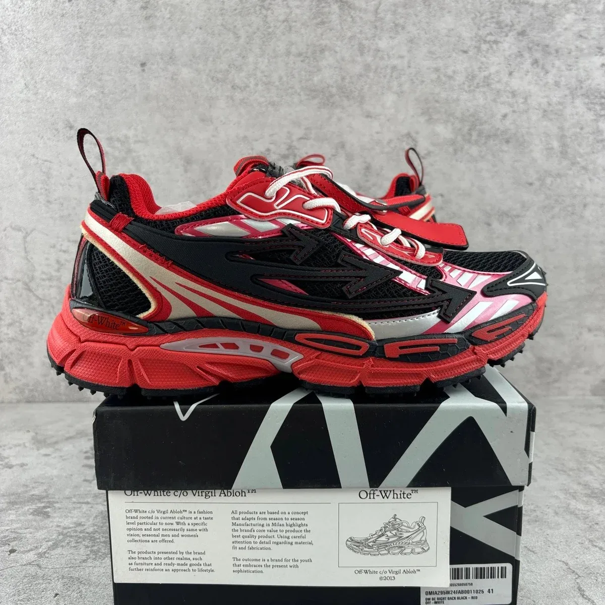 Off-White OW100 Shooter Black Red Sneakers