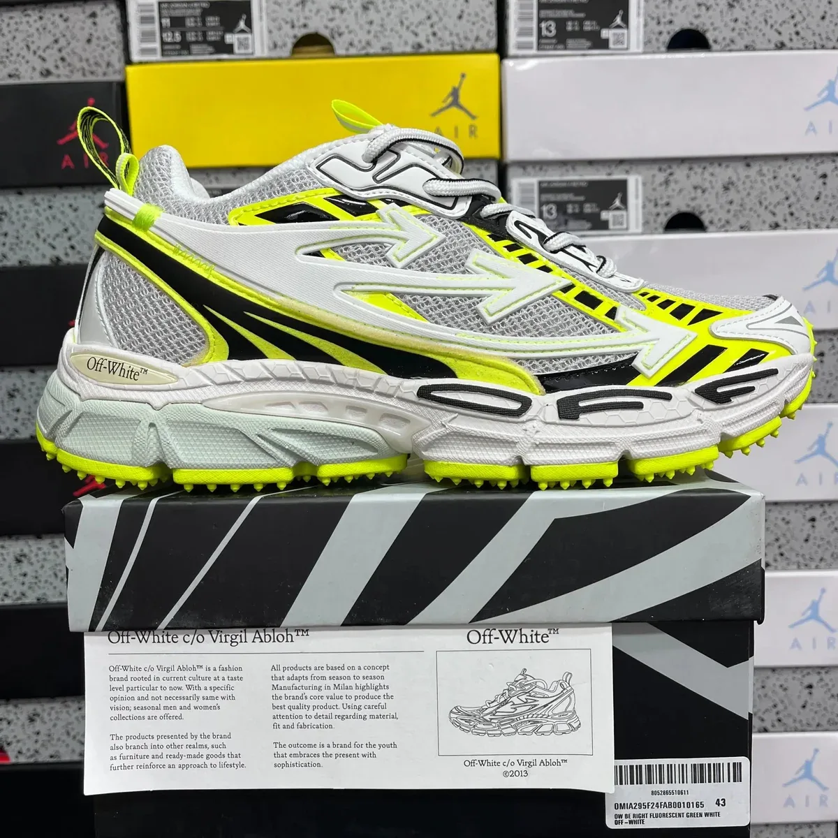 Off-White OW100 Virgil Abloh™ White Lemon Yellow Sneakers