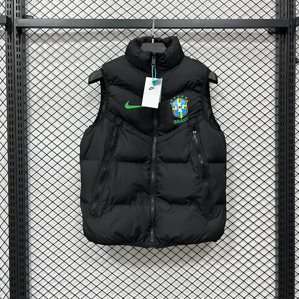 Nike Brazil CBF Black Puffer Vest