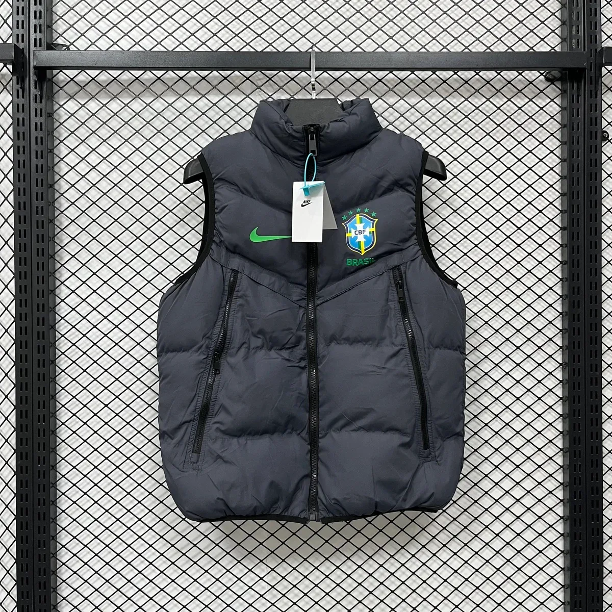 Nike Brazil CBF Puffer Vest Dark Grey