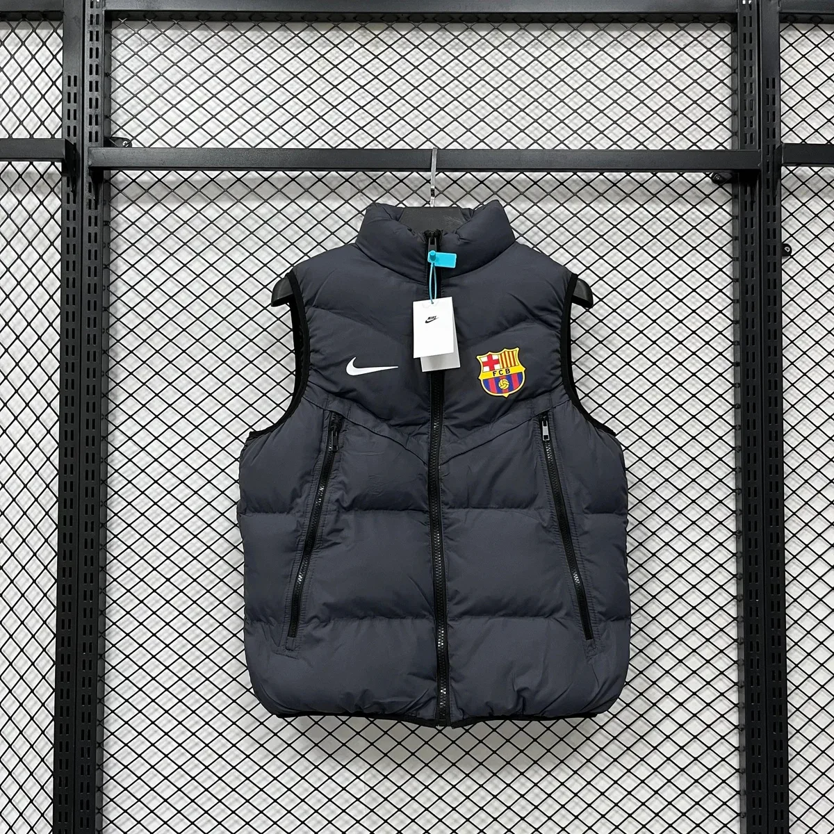 Nike FC Barcelona Puffer Vest Dark Grey