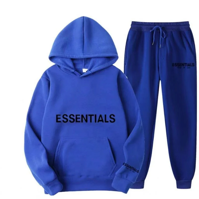 Fear of God Essentials Blue Hoodie & Pants Set