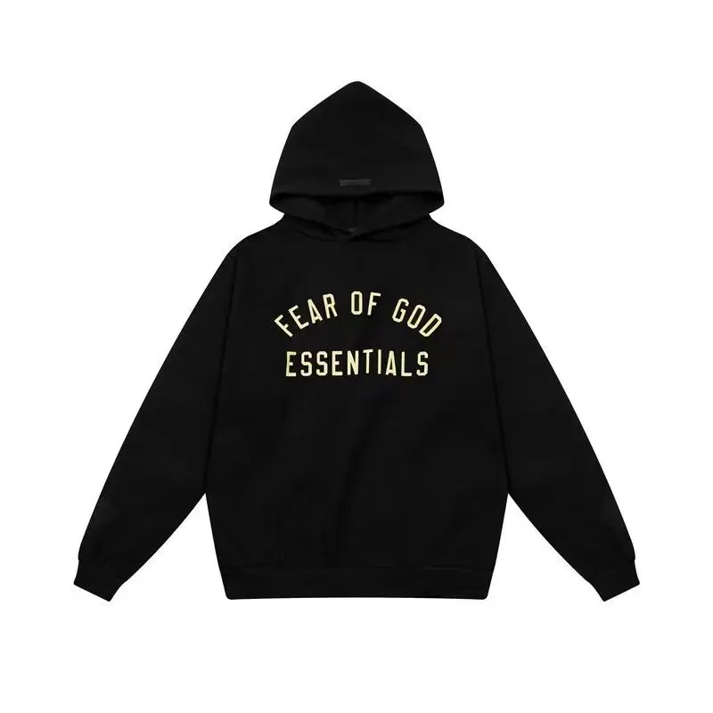 Fear of God Essentials Black 'FEAR OF GOD' Pullover Hoodie