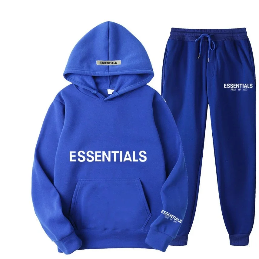 Fear of God Essentials Blue Hoodie & Joggers Set