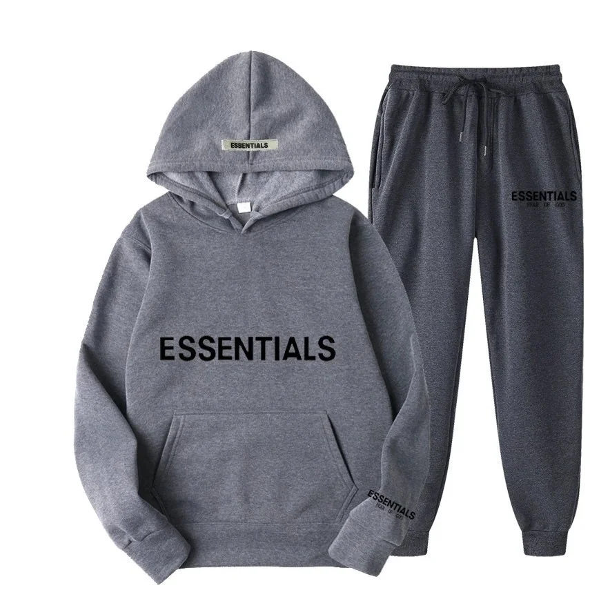 Essentials Gray Hoodie & Pants Set