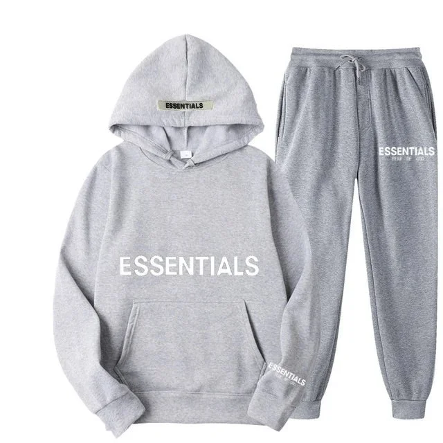 Fear of God Essentials Grey Hoodie & Pants Set