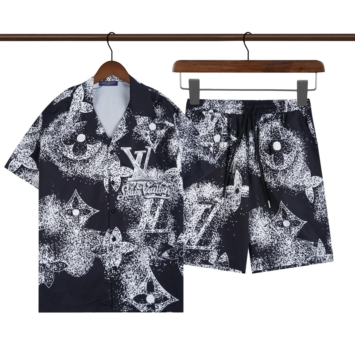 Louis Vuitton Tabi Monogram Shorts Set Navy/White