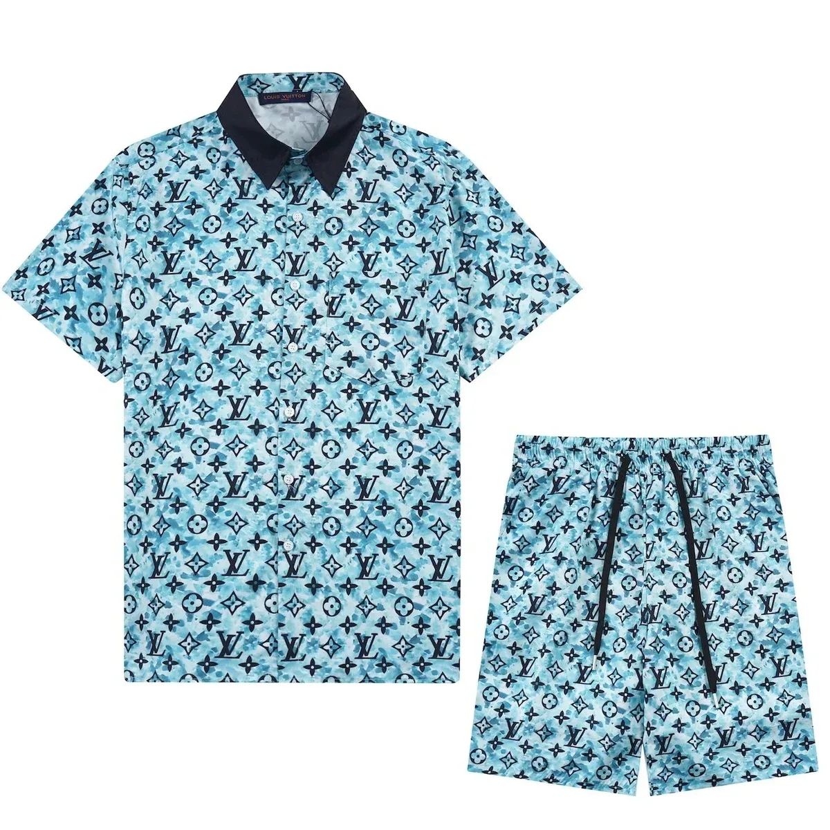 Louis Vuitton Monogram Camo Shirt & Shorts Set