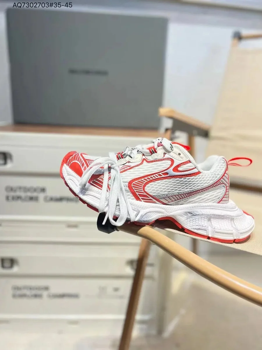 White/Red Sneakers