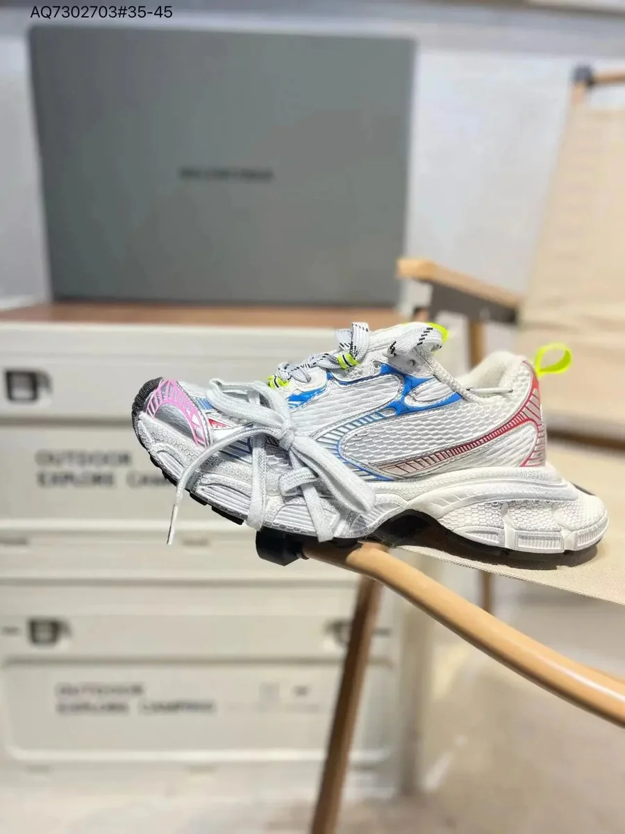 Balenciaga Triple S White/Blue Red Sneakers