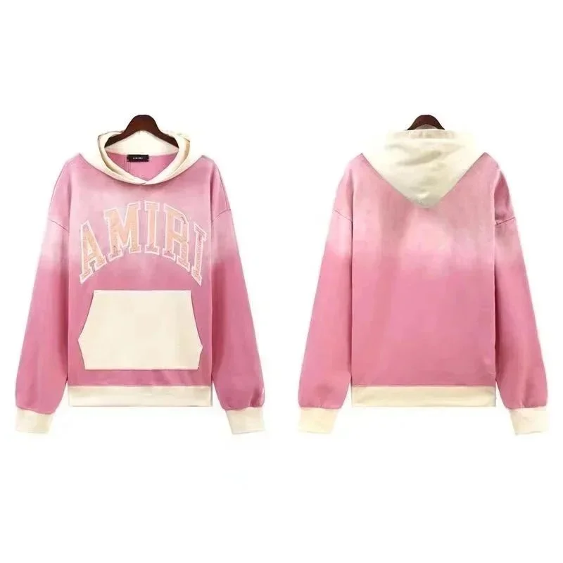 Amiri Pink Ombre Hoodie with AMIRI Logo