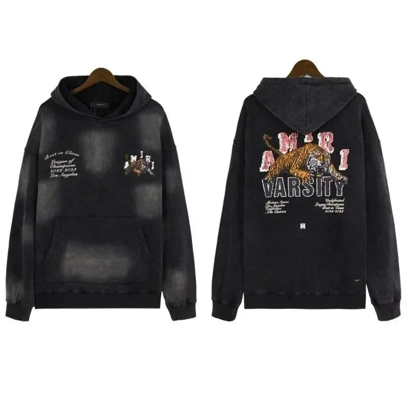 Amiri Varsity Tiger Hoodie Black