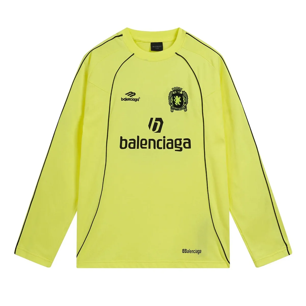 Balenciaga Neon Yellow Long Sleeve T-Shirt