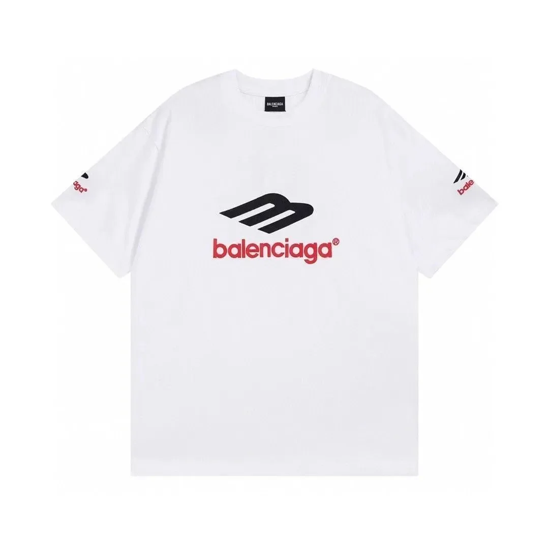Balenciaga White 'M' Logo T-Shirt