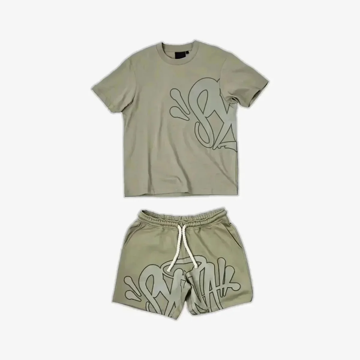 Co-ord Set BB-28 (High Quality) Beige T-Shirt & Shorts