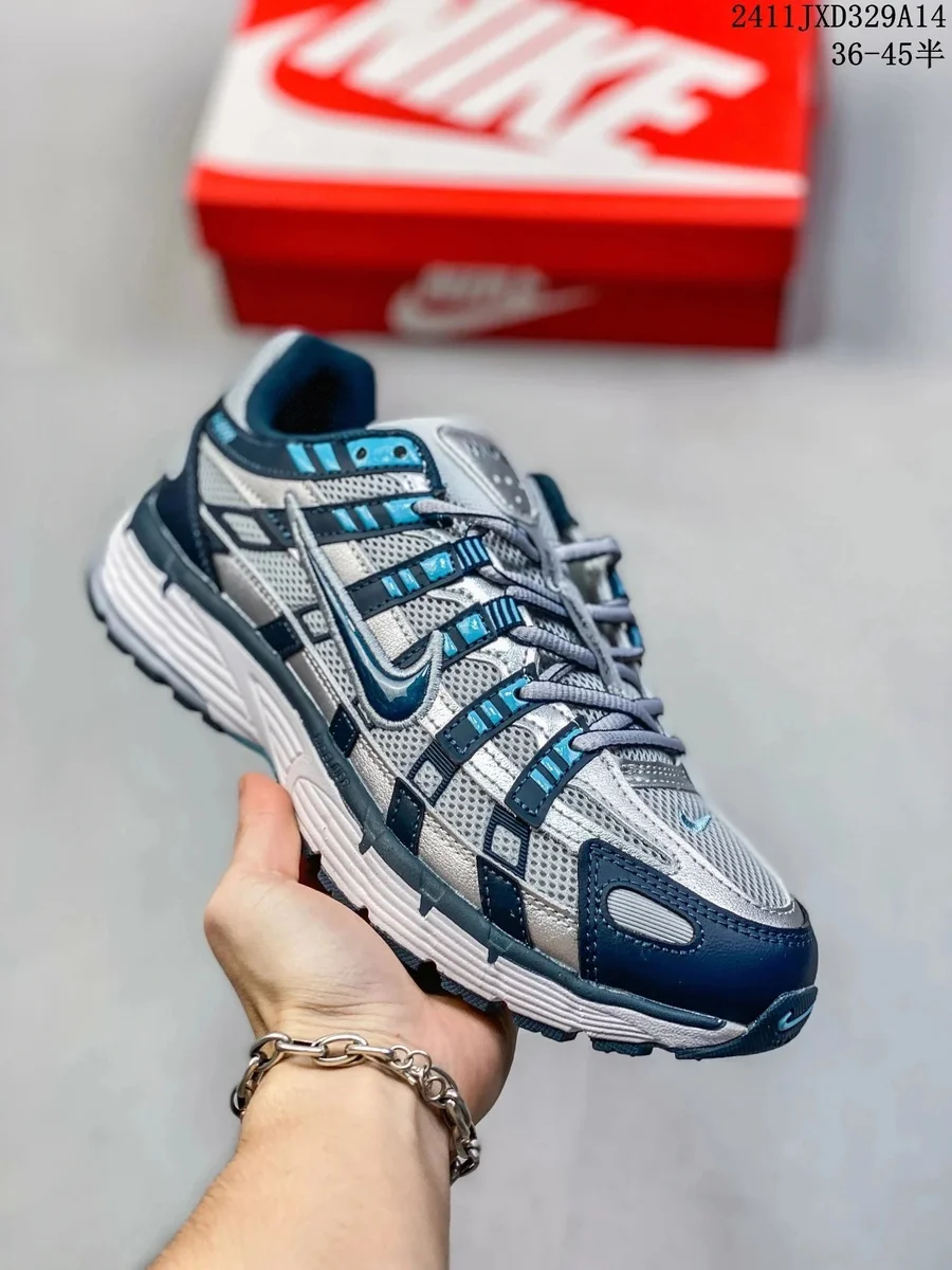 Nike P-6000 Silver/Blue Sneakers