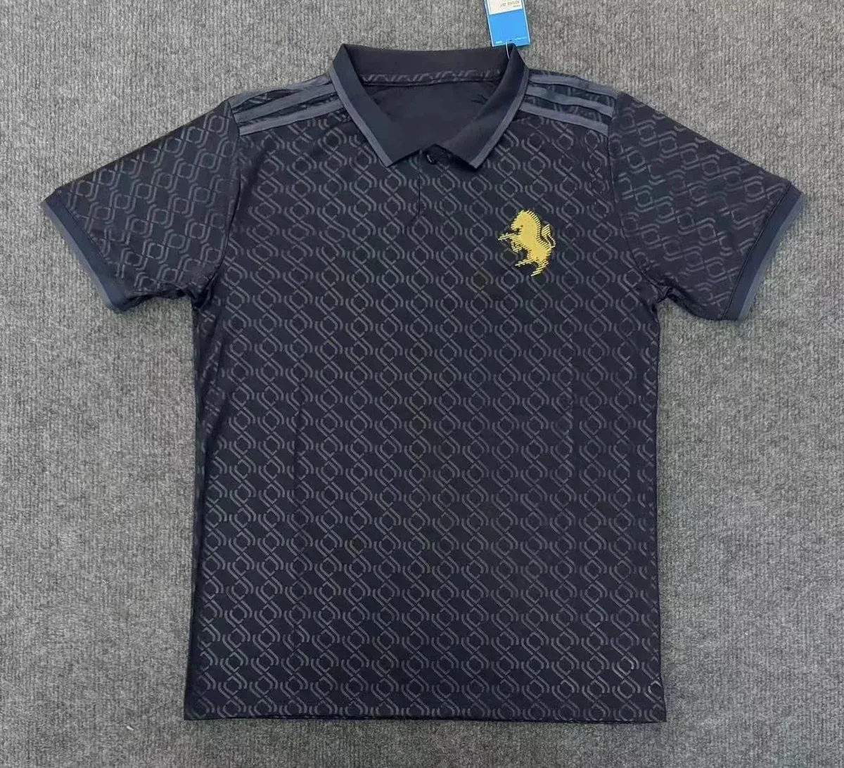 Adidas Classic Football Polo Shirt Black/Yellow