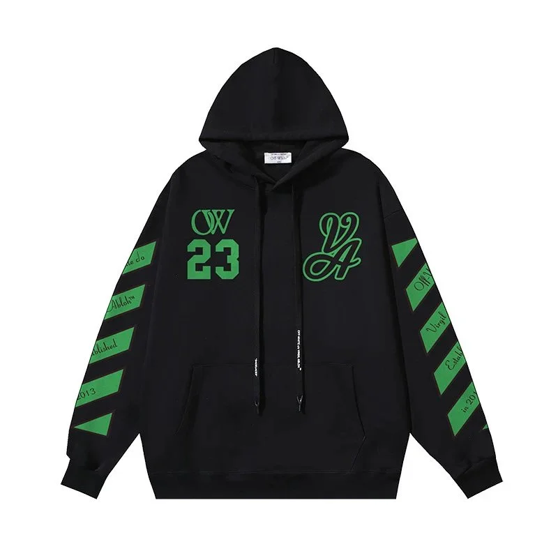 Off-White OW 23 Hoodie Black/Green Sweatshirt