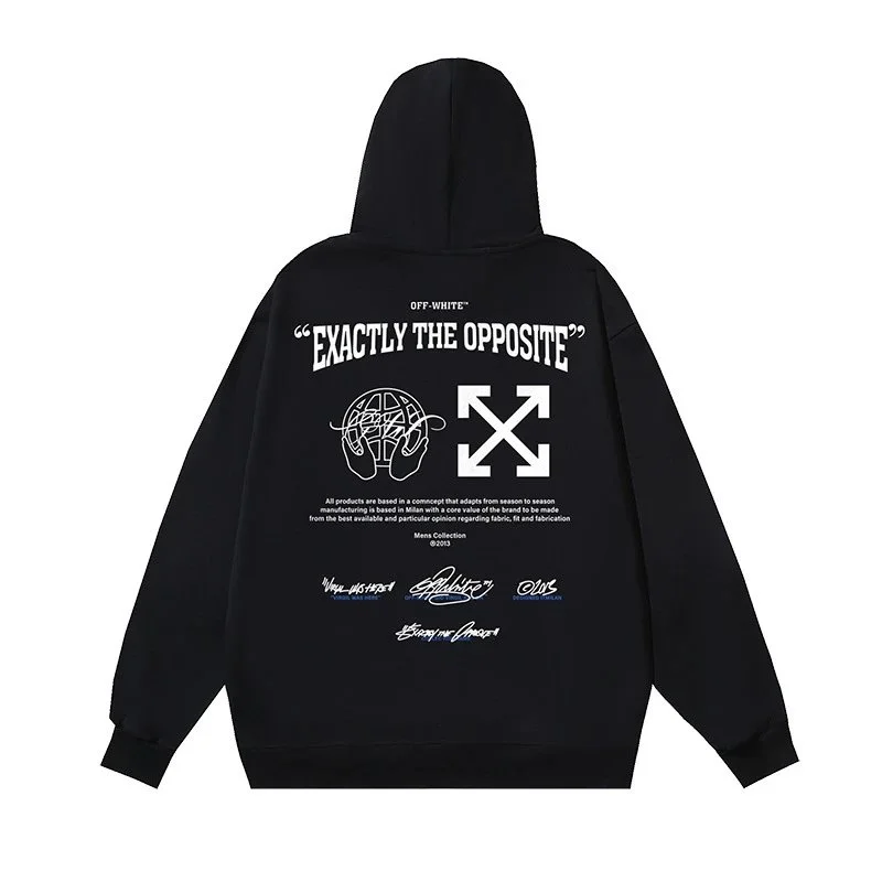 Off-White OW Exactly The Opposite Black Hoodie