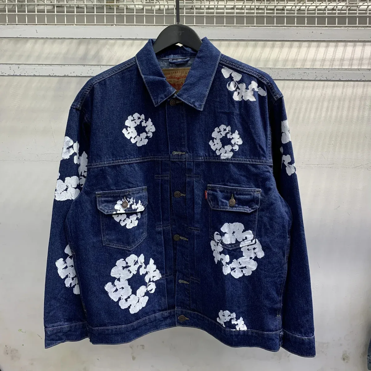 Levi's Floral Denim Jacket Navy/White