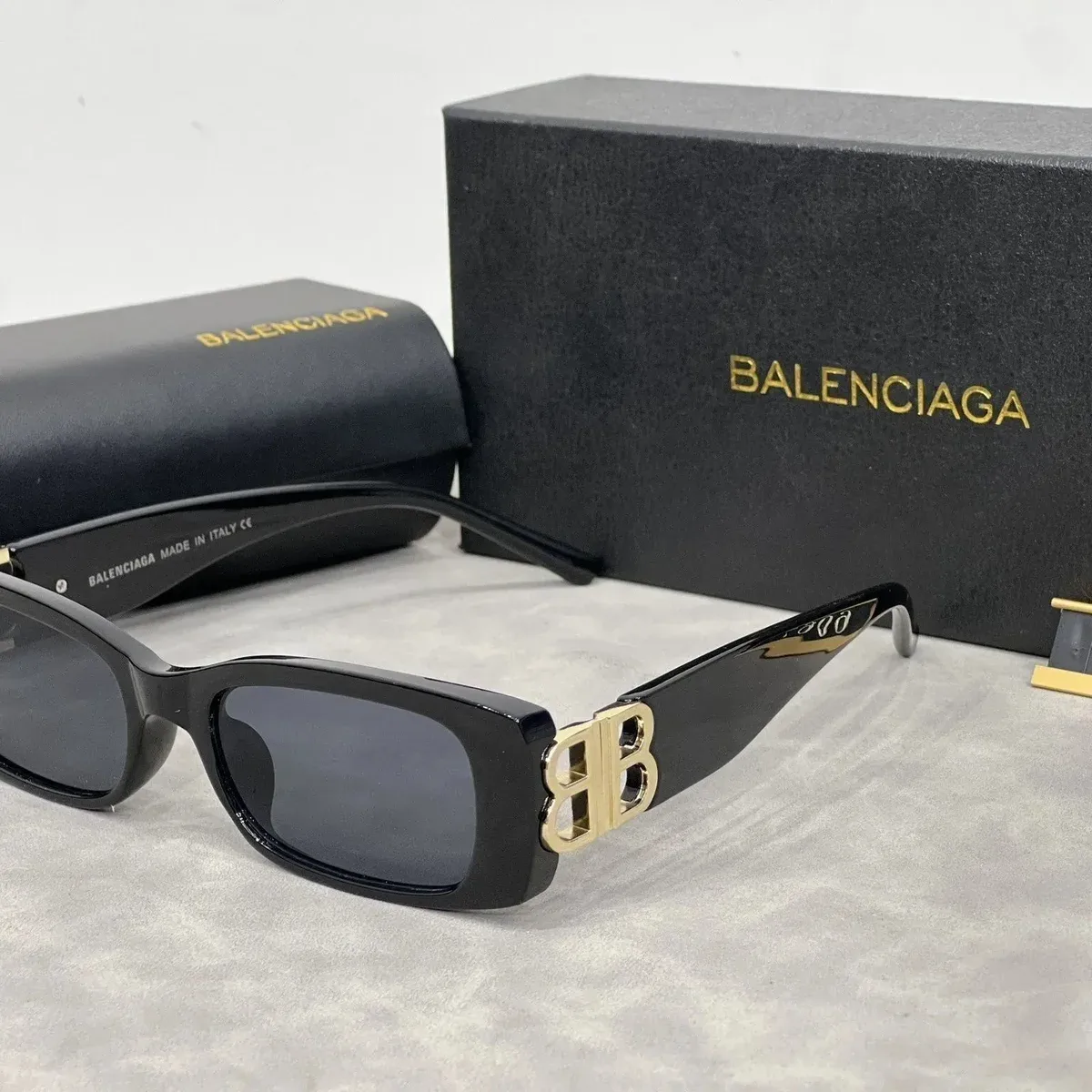 Balenciaga BB Logo Black Sunglasses