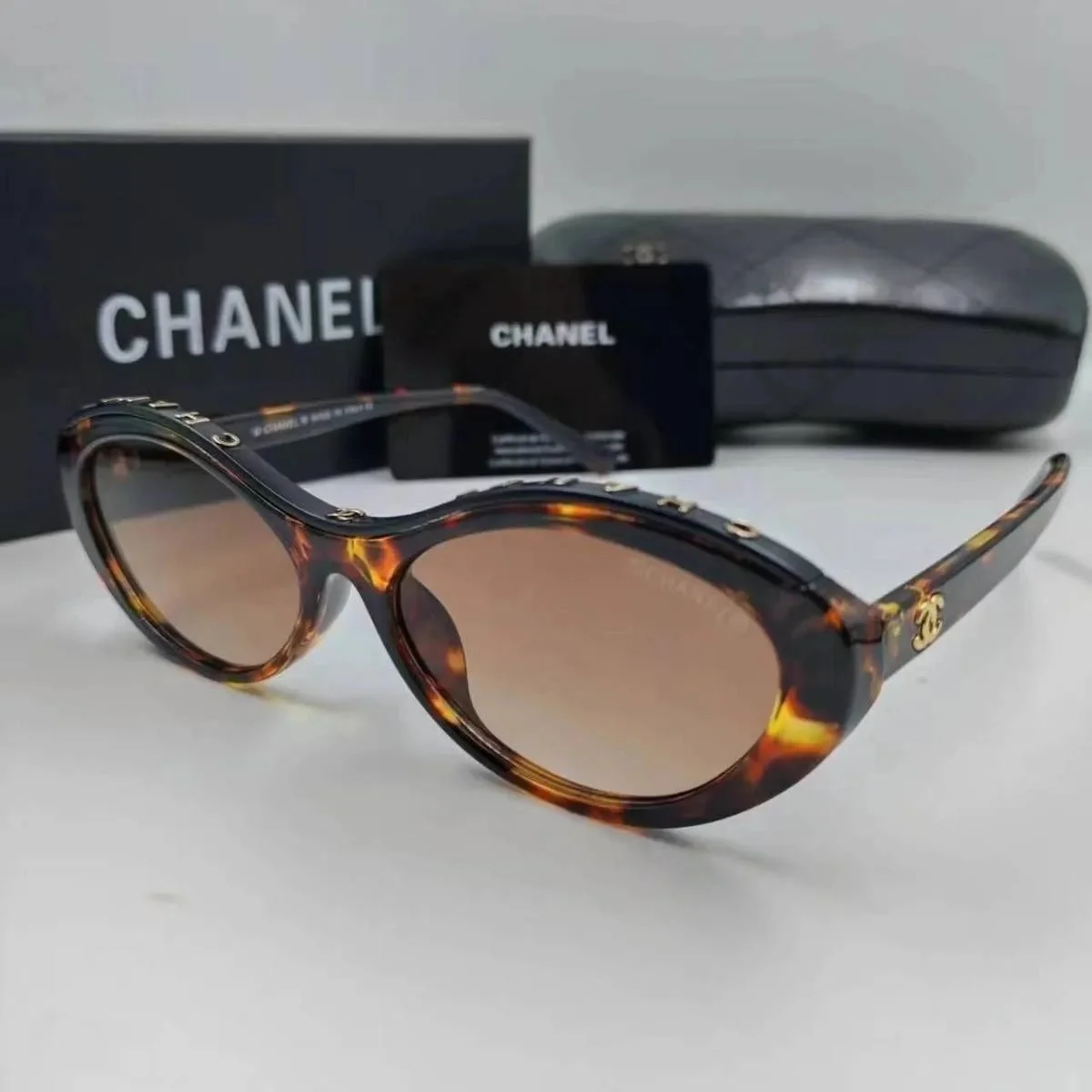 Chanel Tortoiseshell Gradient Sunglasses