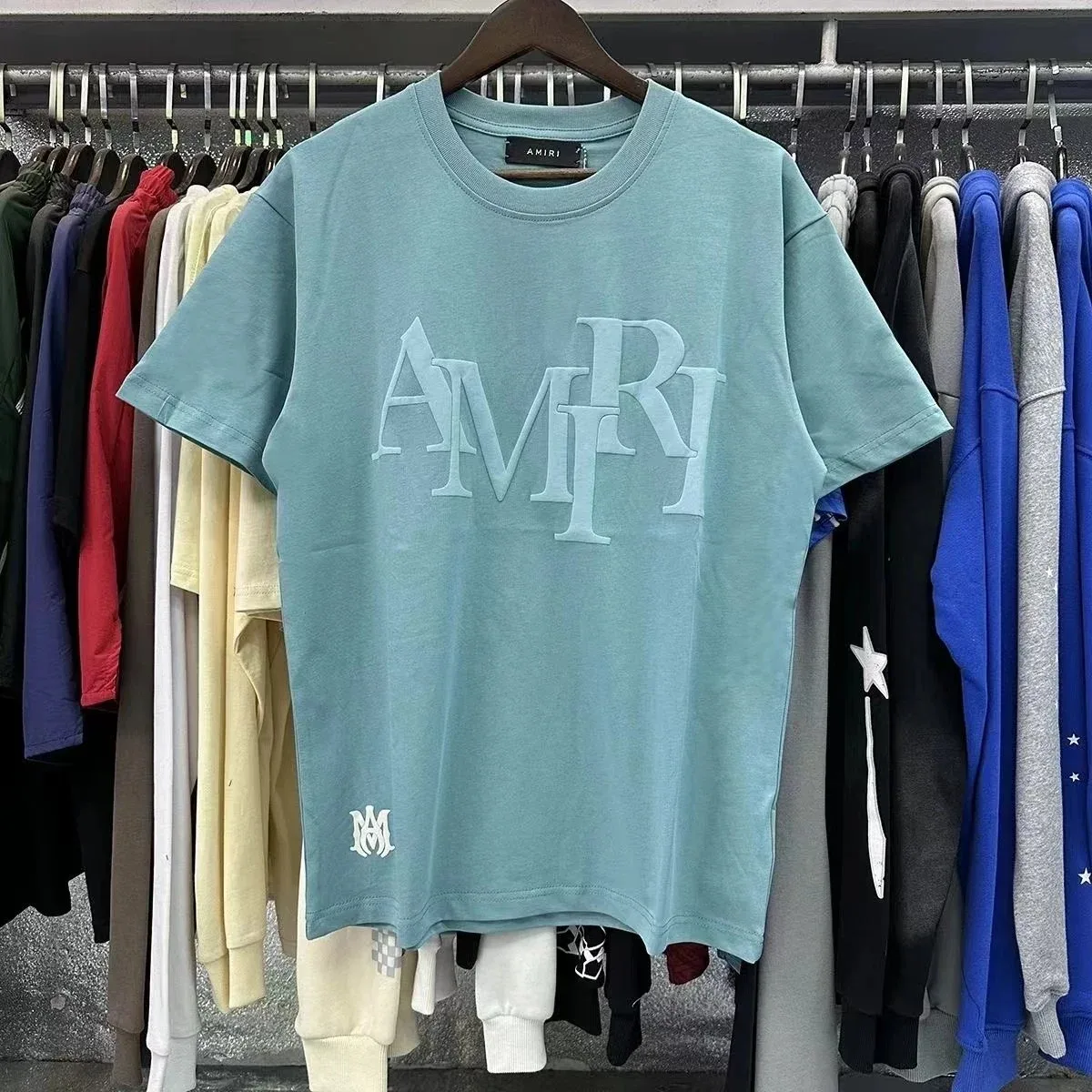 Amiri AMRI Embossed T-Shirt Mint Green T-Shirt