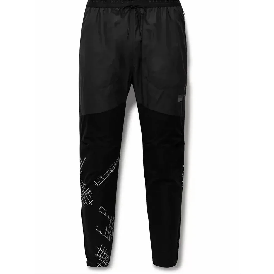 Nike Air Force 1 Black Pants with White Grid Pattern