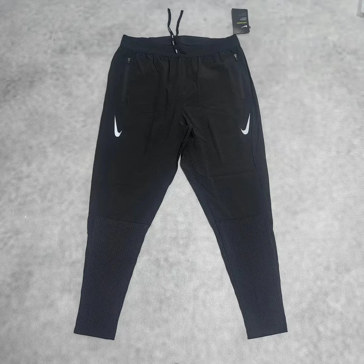 Nike Air Max Black Double White Swoosh Tapered Pants