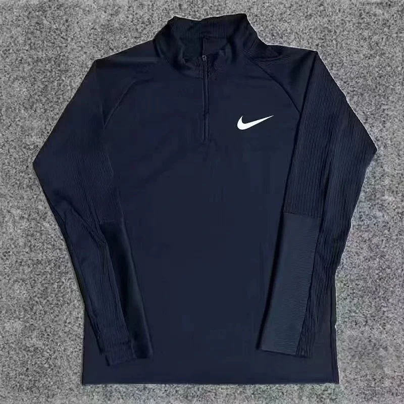 Nike Air Tech Fleece Black Half-Zip Long Sleeve Top