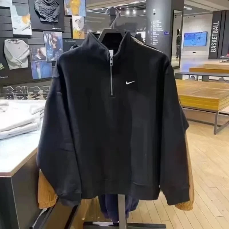 Nike Air Tech Fleece Black Half-Zip Sweatshirt