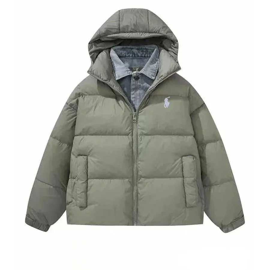 Polo Ralph Lauren Olive Green Hooded Puffer Jacket